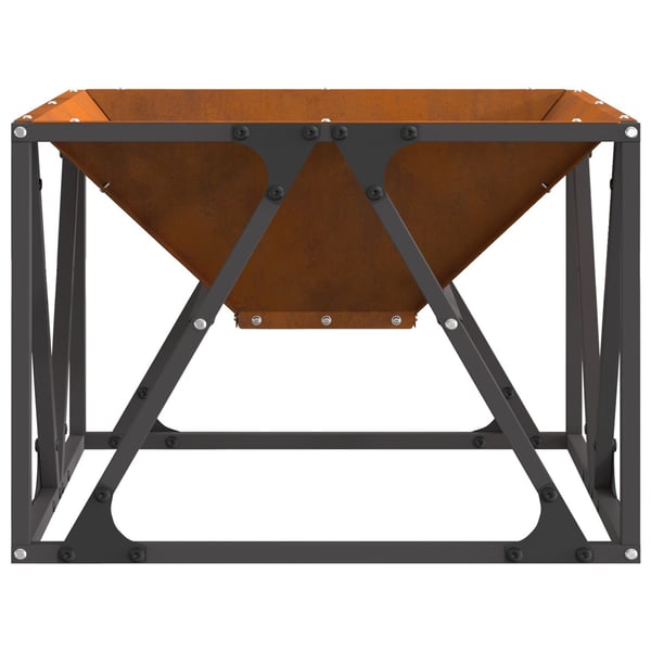 vidaXL Bålsted Brun 50 x 50 x 35 cm Cortenstål