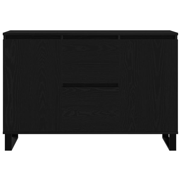vidaXL Serviesskap Svart Eik 101,5 x 35 x 70 cm Konstruert tre