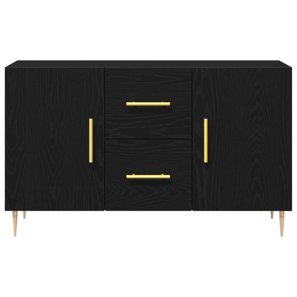 vidaXL Serviesskap med skuff Svart Eik 100 x 36 x 60 cm Konstruert tre