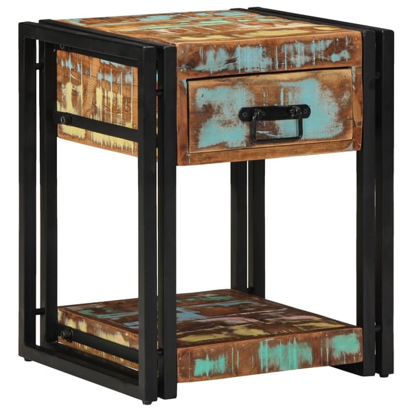 vidaXL Nattbordskap med skuff 2 pcs Flerfarget 40 x 40 x 50 cm