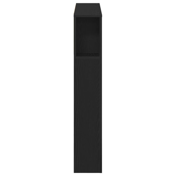 vidaXL Hovedgærde Skab Sort eg 120 x 18.5 x 102.5 cm Konstrueret træ