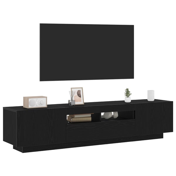 vidaXL TV-tasosetti 2 pcs Musta 180 x 35 x 40 cm Tekninen puu