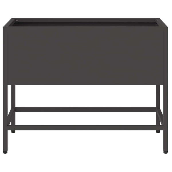 vidaXL Hævet haveplante Sort 60 x 26 x 45 cm Stål