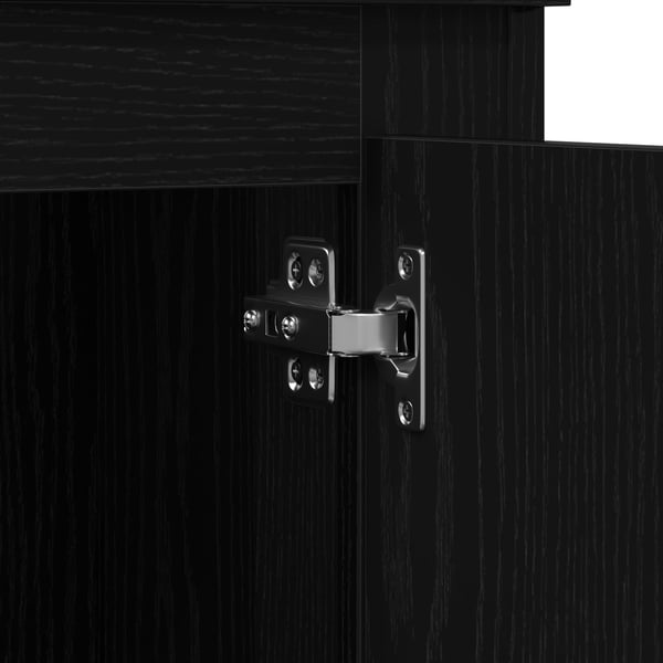 vidaXL Highboard Svart Eik 36 x 35.5 x 103.5 cm Konstruert tre