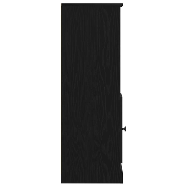 vidaXL Highboard Svart Eik 36 x 35.5 x 103.5 cm Konstruert tre