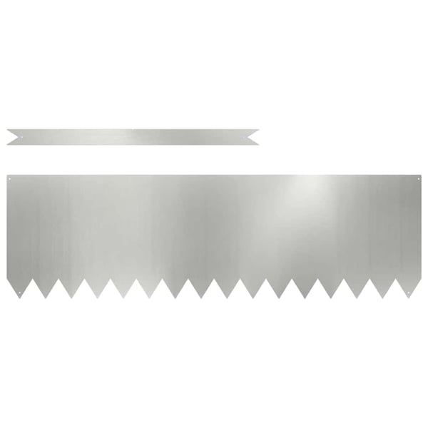 vidaXL Gjerdekant 10 pcs sølv 100 x 0,05 x 30 cm Galvanisert Stål