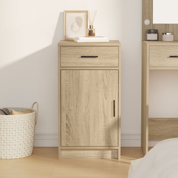 vidaXL Serviesskap Sonoma eik 40 x 40,5 x 75 cm Konstruert tre