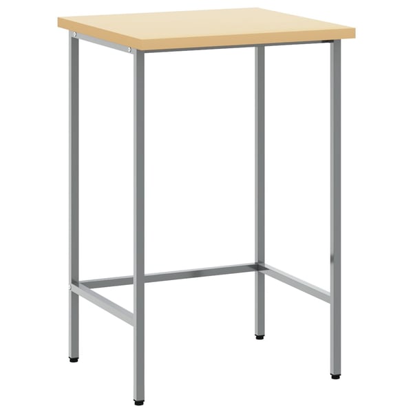 vidaXL Hjørnebord Grå 55 x 55 x 85 cm Stål og konstruert tre