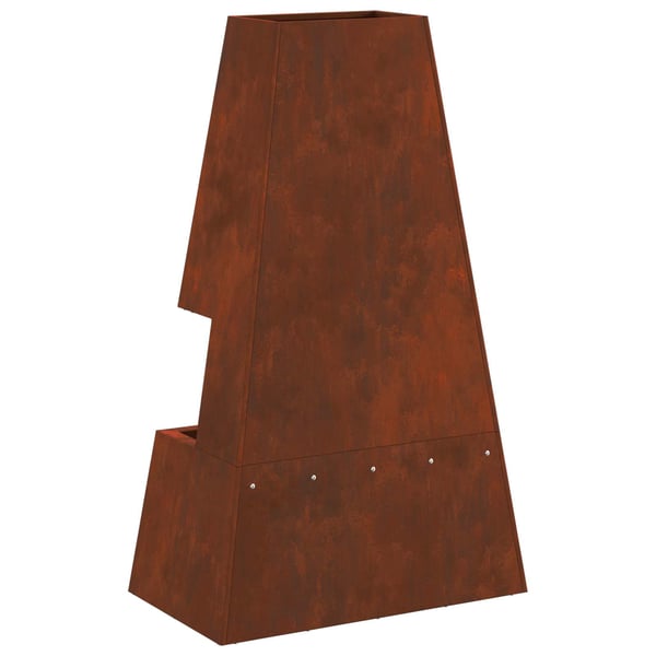 vidaXL Tulisija Ruskea 60 x 35 x 100 cm Kulunut Teräs