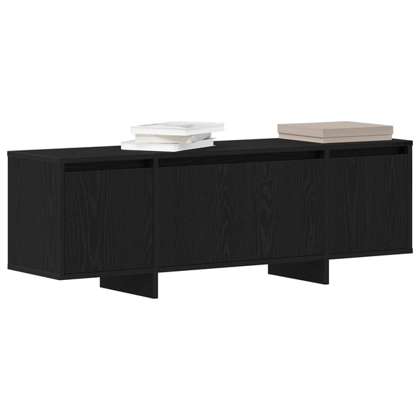 vidaXL TV-skab Sort eg 120 x 30 x 40,5 cm Konstrueret træ