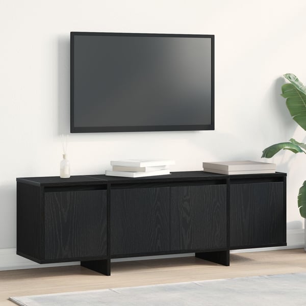 vidaXL TV-skap Svart Eik 120 x 30 x 40,5 cm Konstruert tre