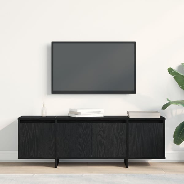 vidaXL TV-skap Svart Eik 120 x 30 x 40,5 cm Konstruert tre