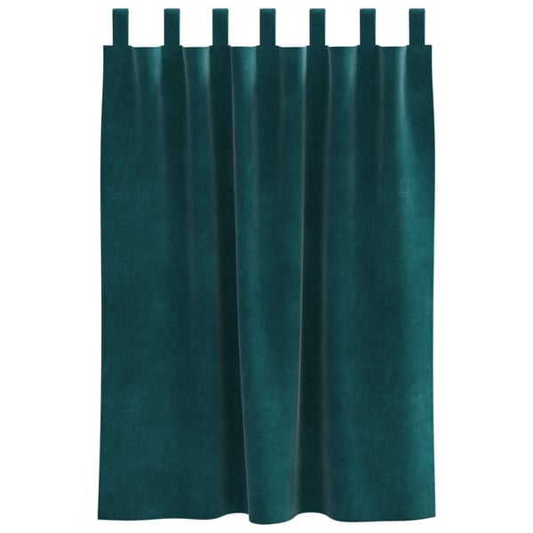 vidaXL Blendingsgardiner 2 pcs Mørkegrønn 140 x 140 cm Fløyel