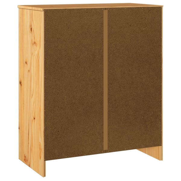 vidaXL Kommode med skuff Drammen Eik 76,5 x 40 x 91 cm Massivt furutre