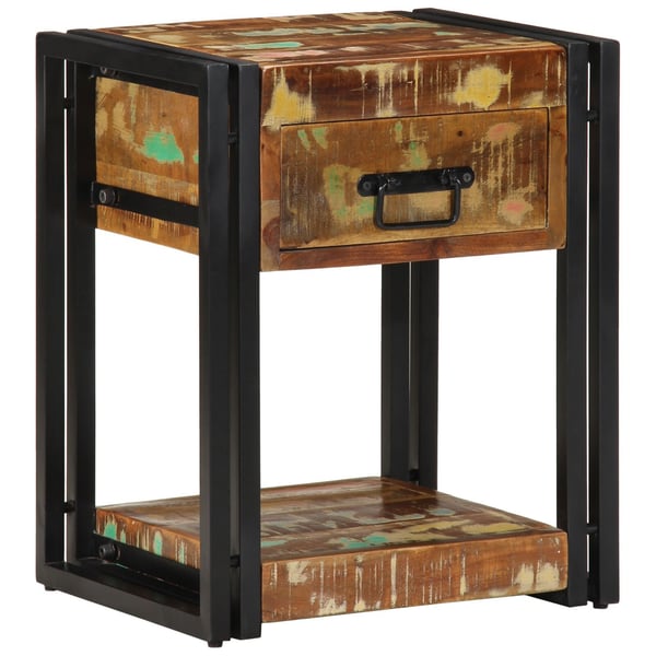vidaXL Nattbordskap med skuff 2 pcs Flerfarget 40 x 35 x 50 cm