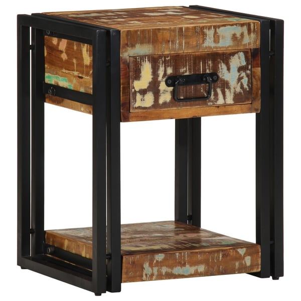 vidaXL Nattbordskap med skuff 2 pcs Flerfarget 40 x 35 x 50 cm