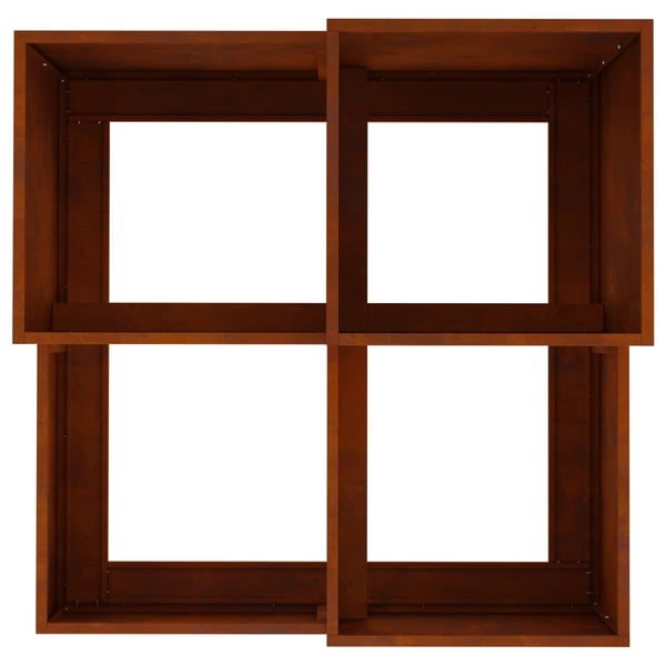 vidaXL Have Blomsterkrukke Rusten 80 x 80 x 60 cm Cortenstål