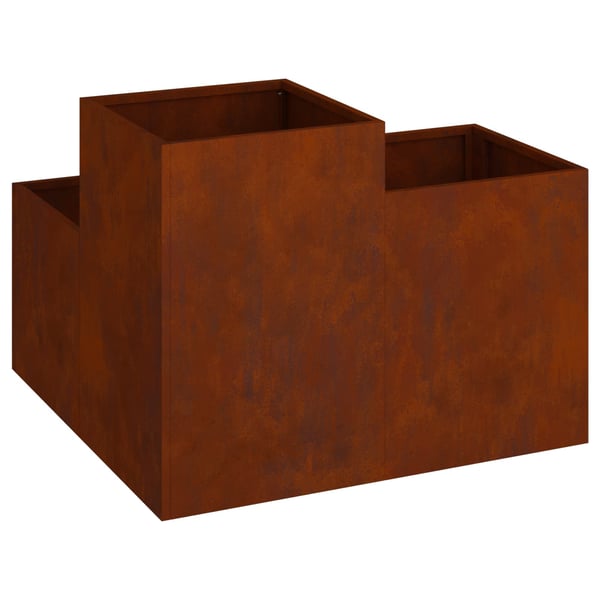vidaXL Have Blomsterkrukke Rusten 80 x 80 x 60 cm Cortenstål