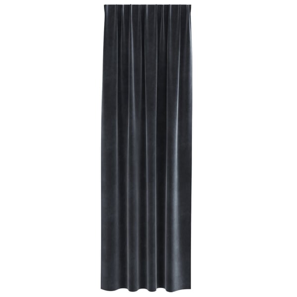 vidaXL Blendingsgardiner 2 pcs Mørkegrå 140 x 245 cm Fløyel
