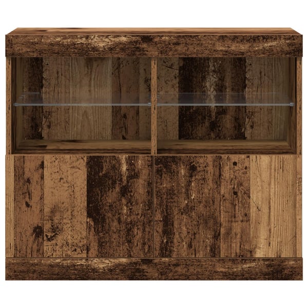 vidaXL LED sideboard Brun 81 x 37 x 66,5 cm Konstruert tre
