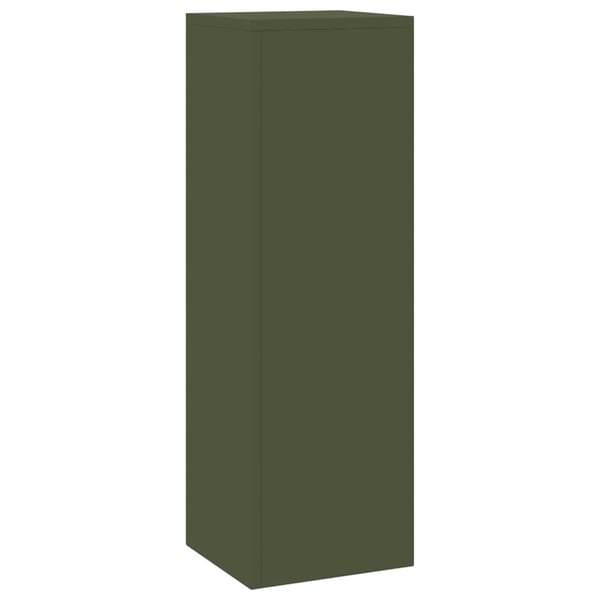 vidaXL Planteholder 2 pcs Olivengrønn 24 x 24 x 75 cm Stål