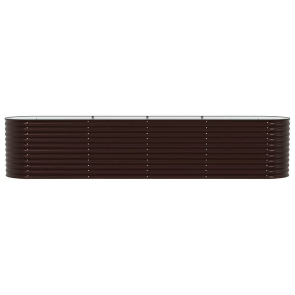 vidaXL Hævet bed Brun 400 x 80 x 81 cm Stål