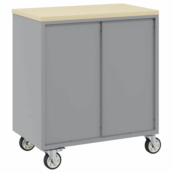 vidaXL Trolley Rullende Arbeidsbenk Svart og Grå 75 x 45 x 85 cm