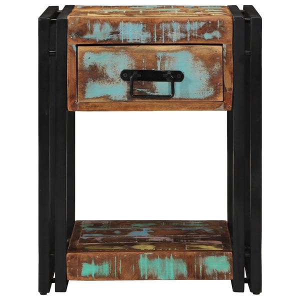 vidaXL Nattbordskap Flerfarget 40 x 40 x 50 cm Massiv Reclaim Tre