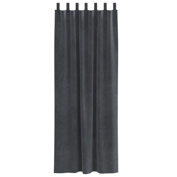vidaXL Pimennysverhot 2 pcs Vaaleanharmaa 140 x 245 cm Sametti