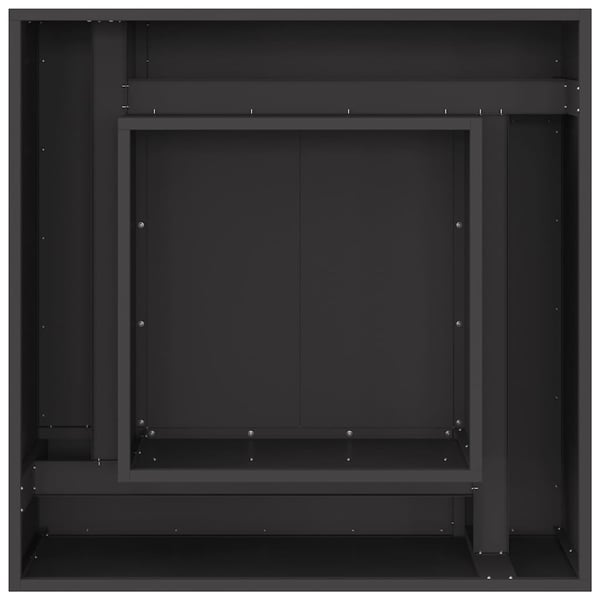 vidaXL Bålplass Svart 80 x 80 x 40 cm Stål