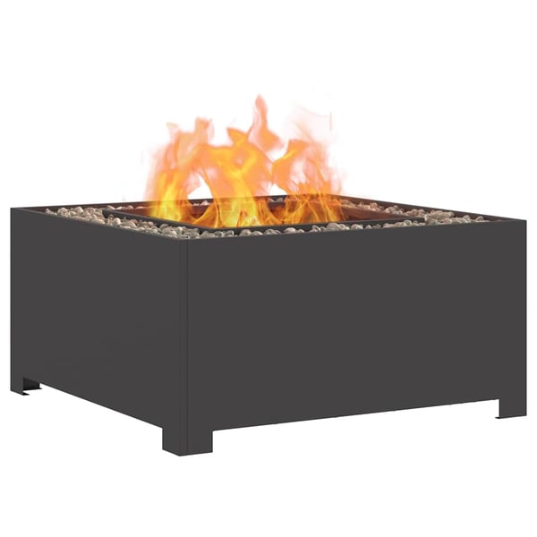 vidaXL Bålplass Svart 80 x 80 x 40 cm Stål