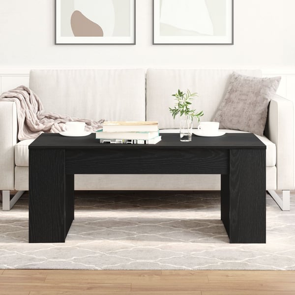 vidaXL Kaffebord Svart Eik 102 x 55 x 42 cm Konstruert tre