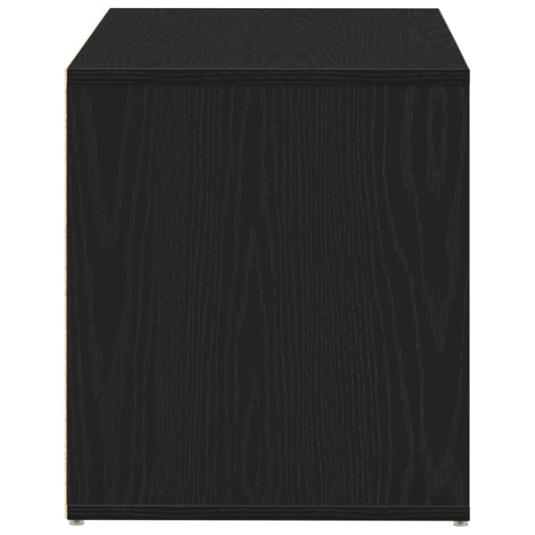 vidaXL Gangbenk med skuff Svart Eik 80 x 40 x 45 cm Konstruert tre
