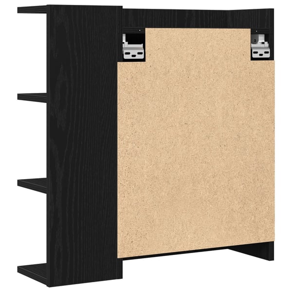 vidaXL Baderomsspeilskap Svart Eik 62,5 x 20,5 x 64 cm Konstruert tre