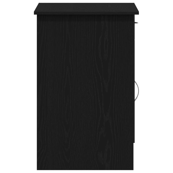 vidaXL Skrivebord med skuff Svart Eik 100 x 50 x 76 cm Konstruert tre