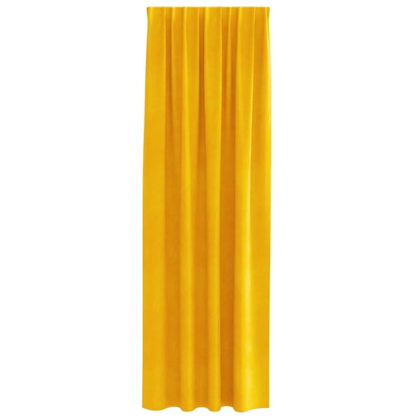 vidaXL Blendingsgardiner 2 pcs Sennepsgul 140 x 260 cm Fløyel
