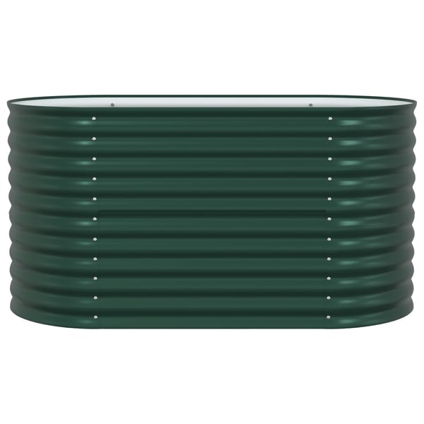 vidaXL Hevet bed grønn 160 x 80 x 81 cm Stål