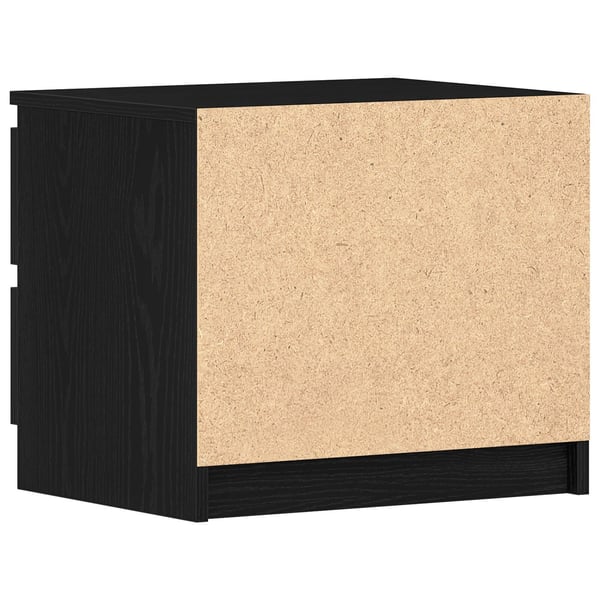 vidaXL Nattbordskap Svart Eik 50 x 40 x 43,5 cm Konstruert tre