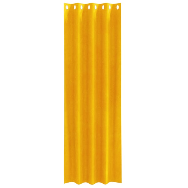 vidaXL Blendingsgardiner 2 pcs Sennepsgul 140 x 225 cm Fløyel