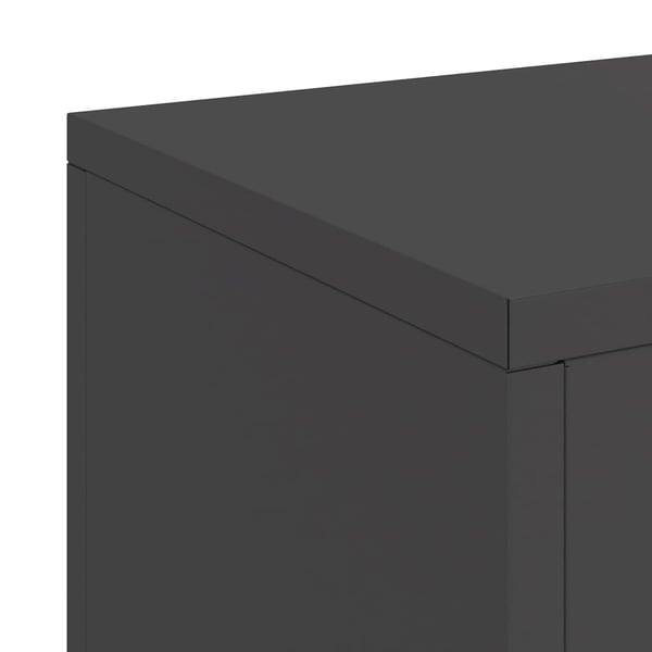 vidaXL Kasviteline 2 pcs Musta 24 x 24 x 35 cm Teräs