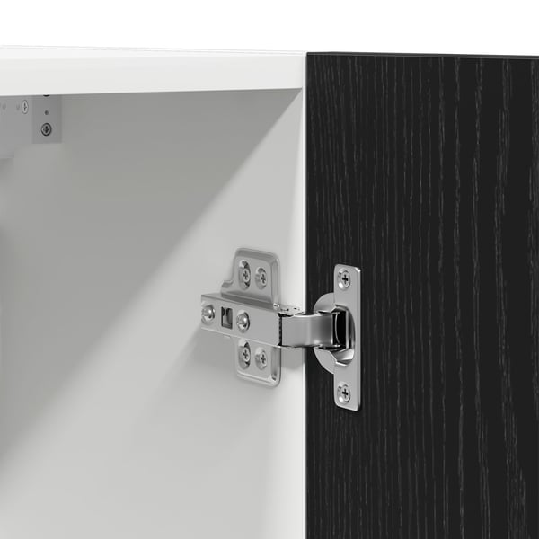 vidaXL Hengende skap med hylle Lyon 2 pcs Svart Eik 50 x 31 x 60 cm