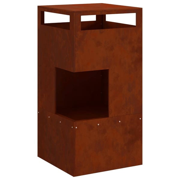 vidaXL Bålplass Brun 50 x 50 x 100 cm Cortenstål