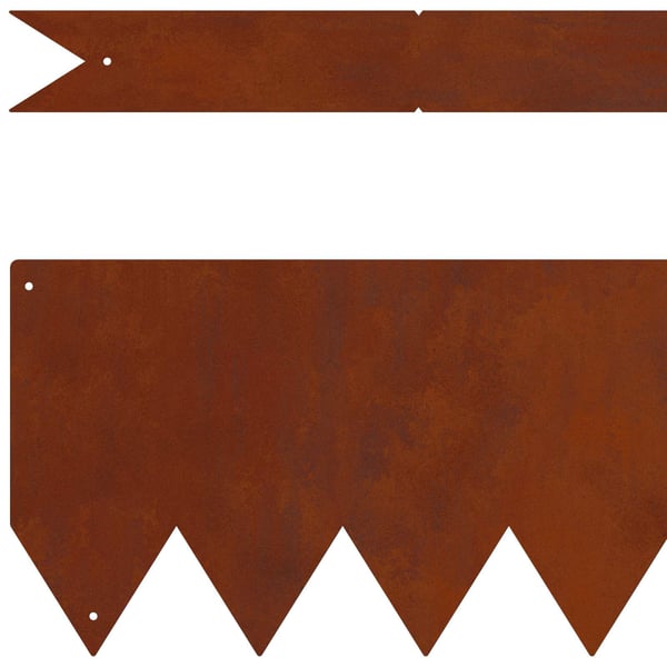 vidaXL Plænekant 20 pcs Brun 100 x 0.05 x 20 cm Cortenstål