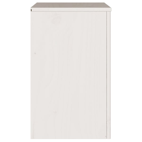 vidaXL Sofabord Drammen Hvid 45 x 35 x 56 cm Massiv fyrretræ