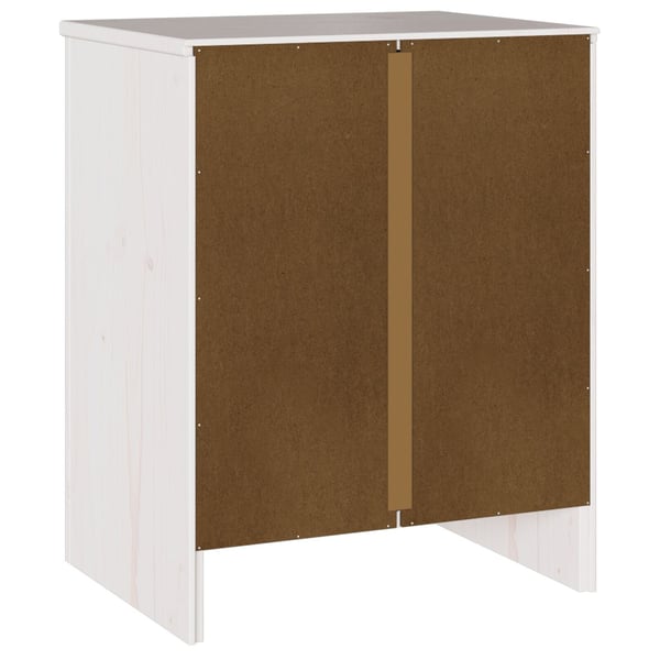 vidaXL Sofabord Drammen Hvid 45 x 35 x 56 cm Massiv fyrretræ