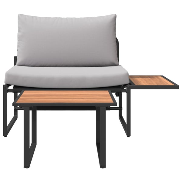vidaXL Havesofa Sæt 2 pcs Lysegrå Stål