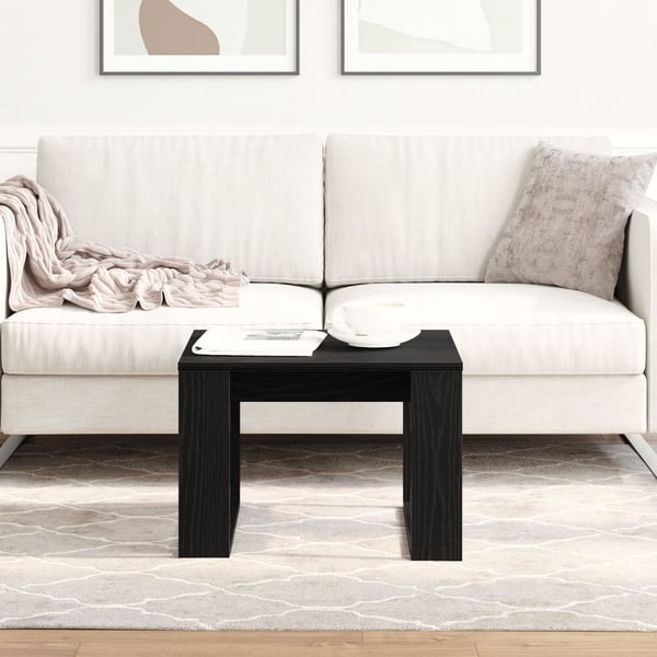 vidaXL Kaffebord Svart Eik 50 x 50 x 35 cm Konstruert tre