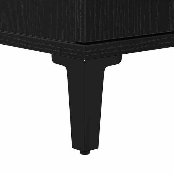 vidaXL Baderomsskap med dør Svart Eik 30 x 30 x 190 cm Konstruert tre