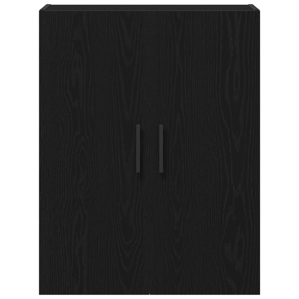 vidaXL Vegghengt skap Svart Eik 69,5 x 34 x 90 cm Konstruert tre