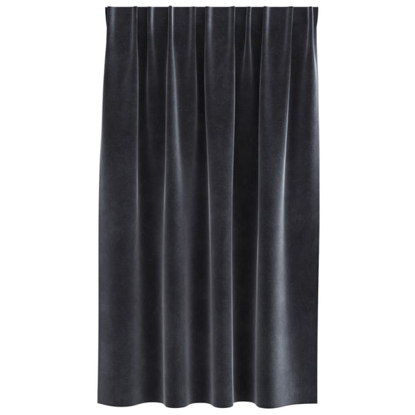 vidaXL Blendingsgardiner 2 pcs Mørkegrå 140 x 140 cm Fløyel